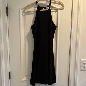Black Halter Neck A-Line Dress Size -s